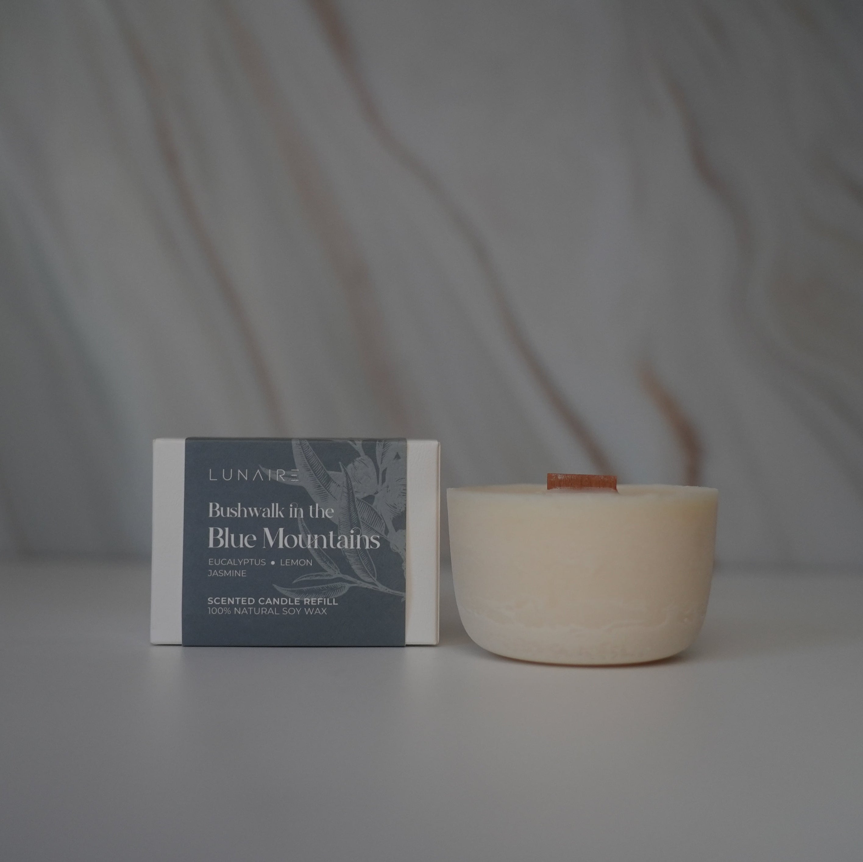 Bushwalk in the Blue Mountains Eucalyptus Lavandin, jasmine soy candle