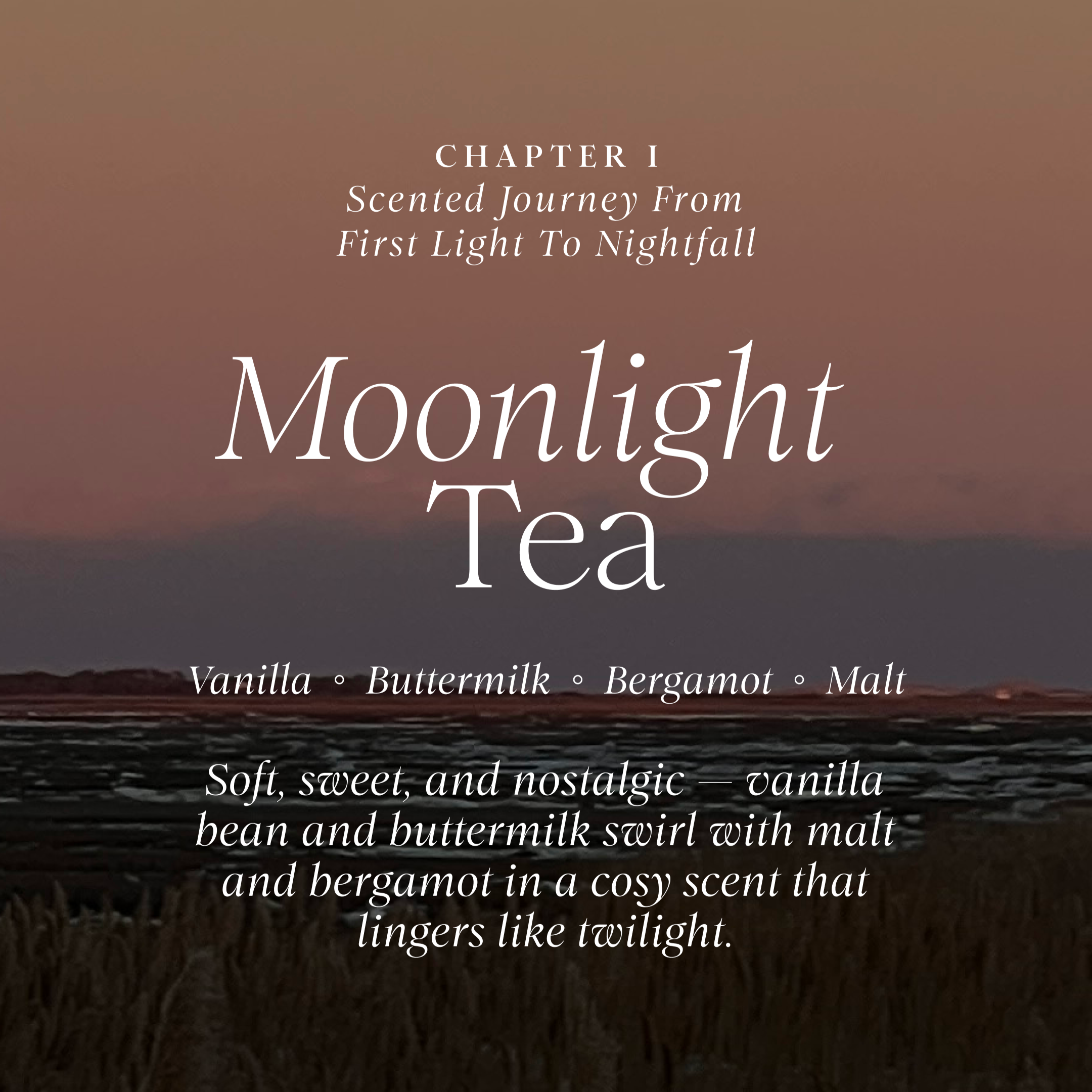 Moonlight Tea Scented Soy candle vanilla