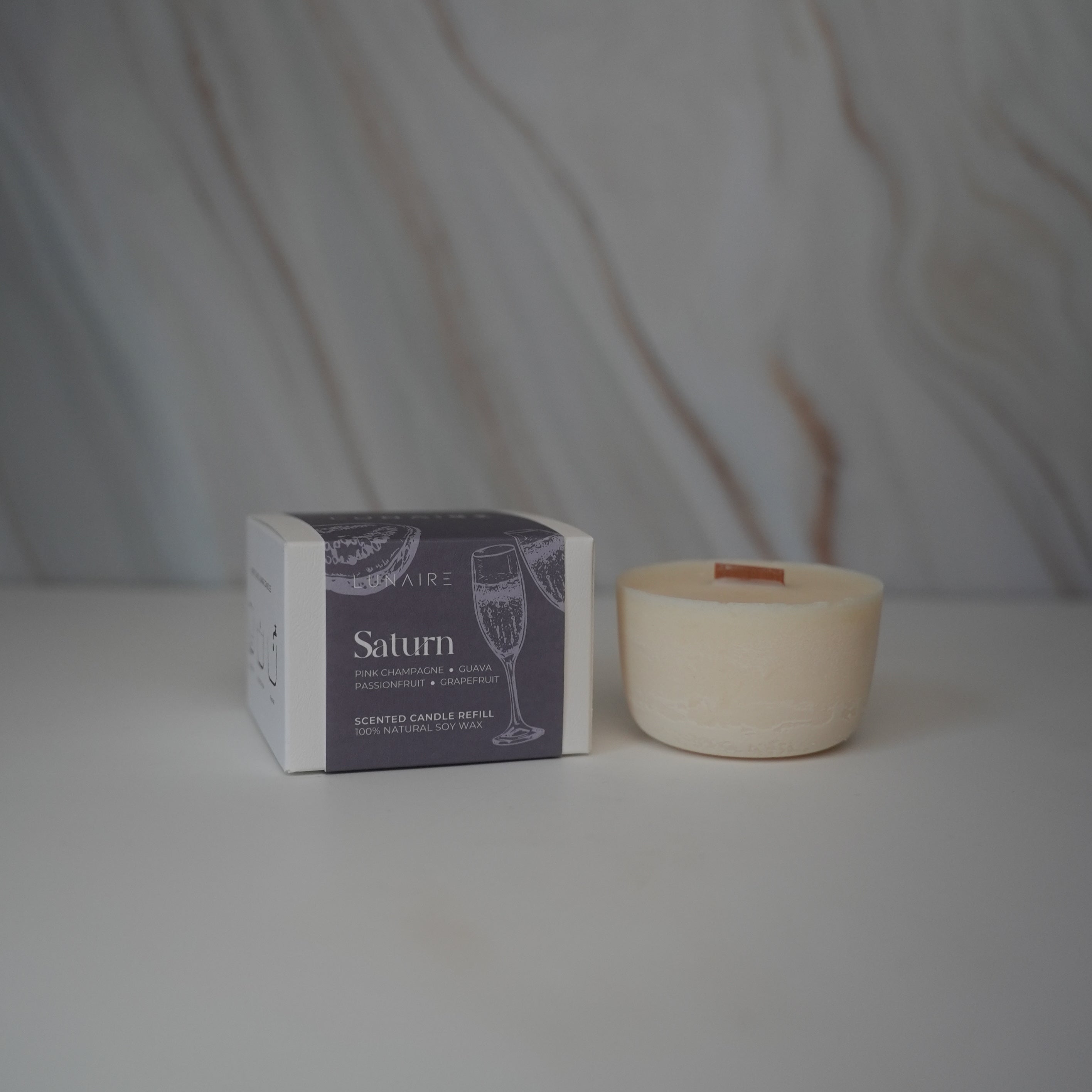 Saturn Soy Candle Grapefruit,  pink champagne , guava