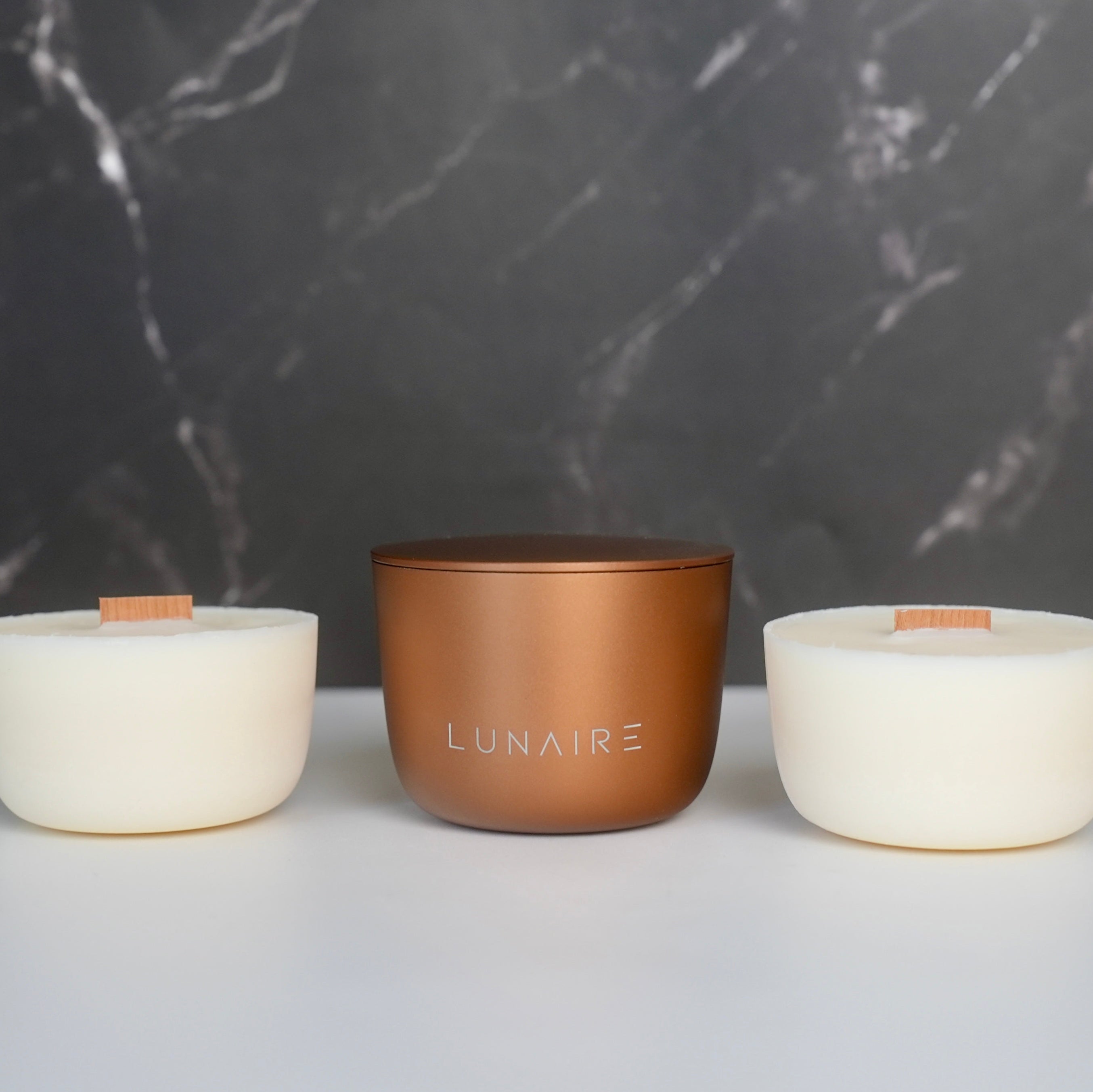 Bronze Jar and Two candle refills