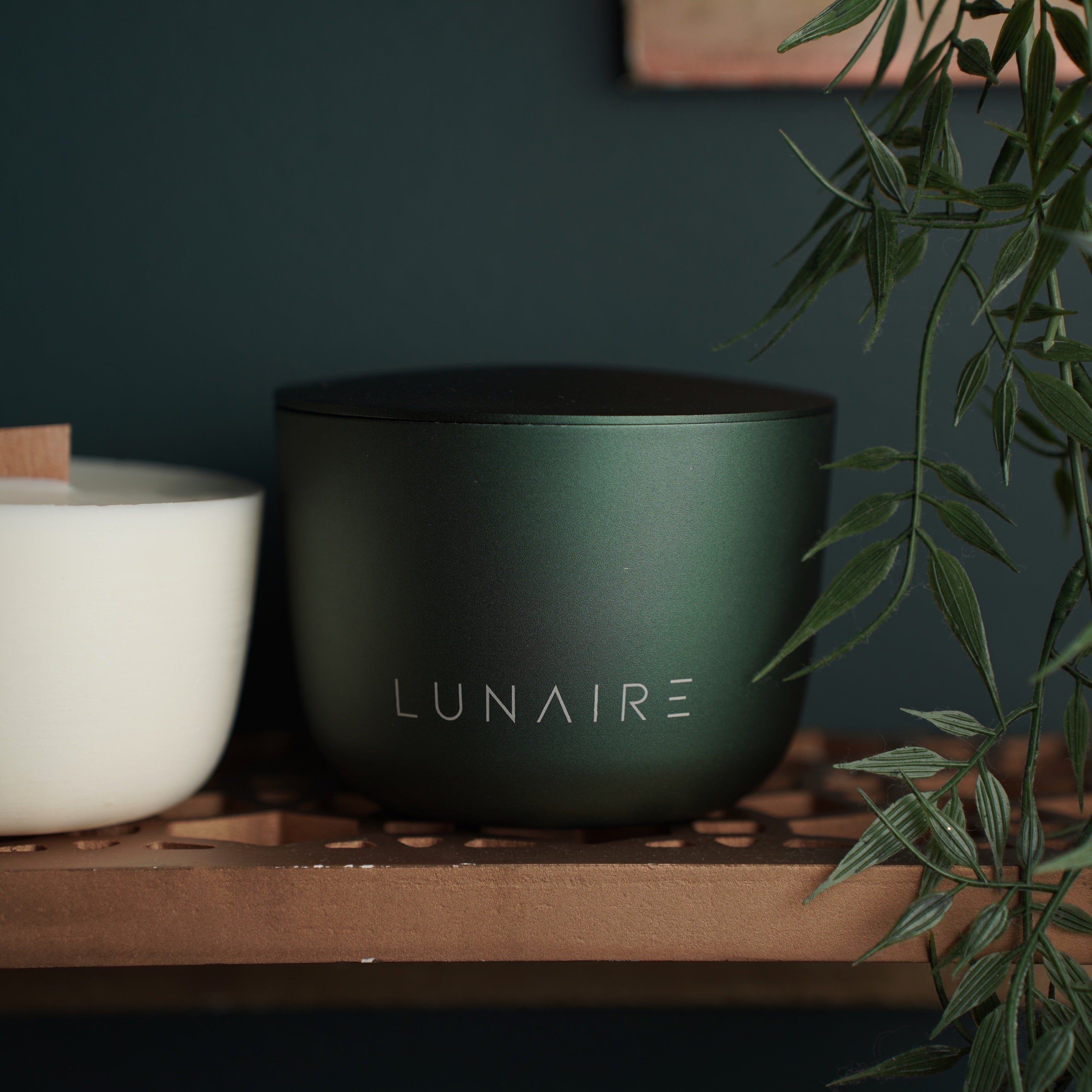Aluminium Green Candle