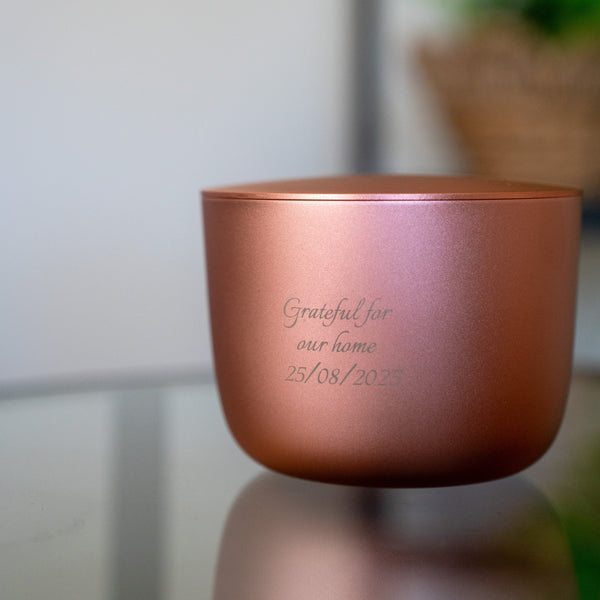 Lunaire engraved candle