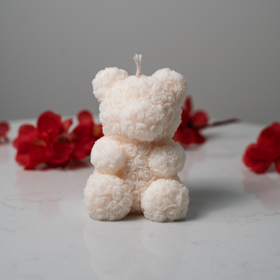 Valentines Day Bear Candle